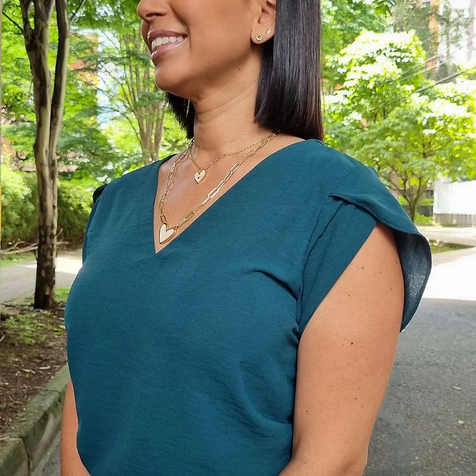 Blusa Analia verde oscuro