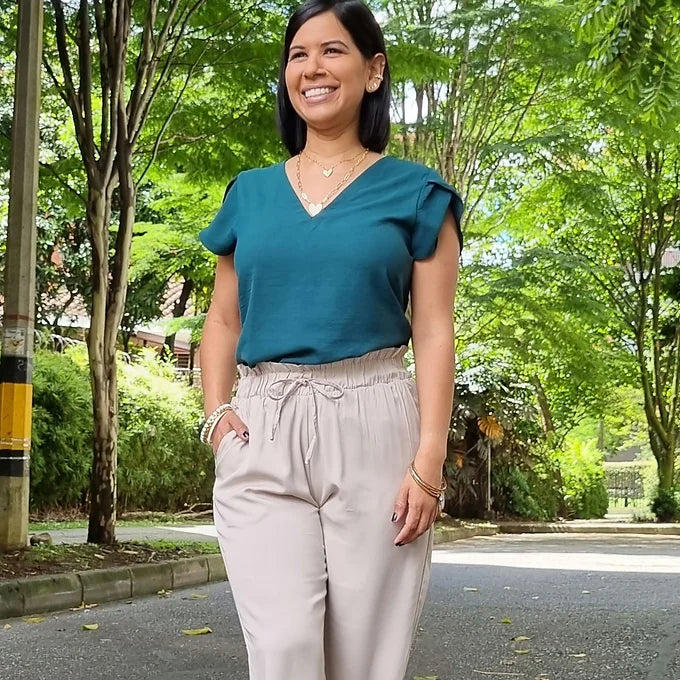 Blusa Analia verde oscuro