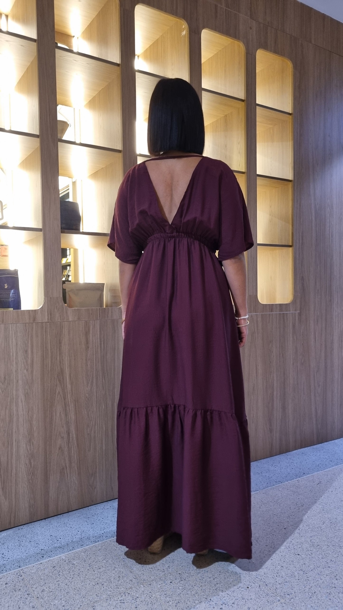 Vestido Elodia Vinotinto