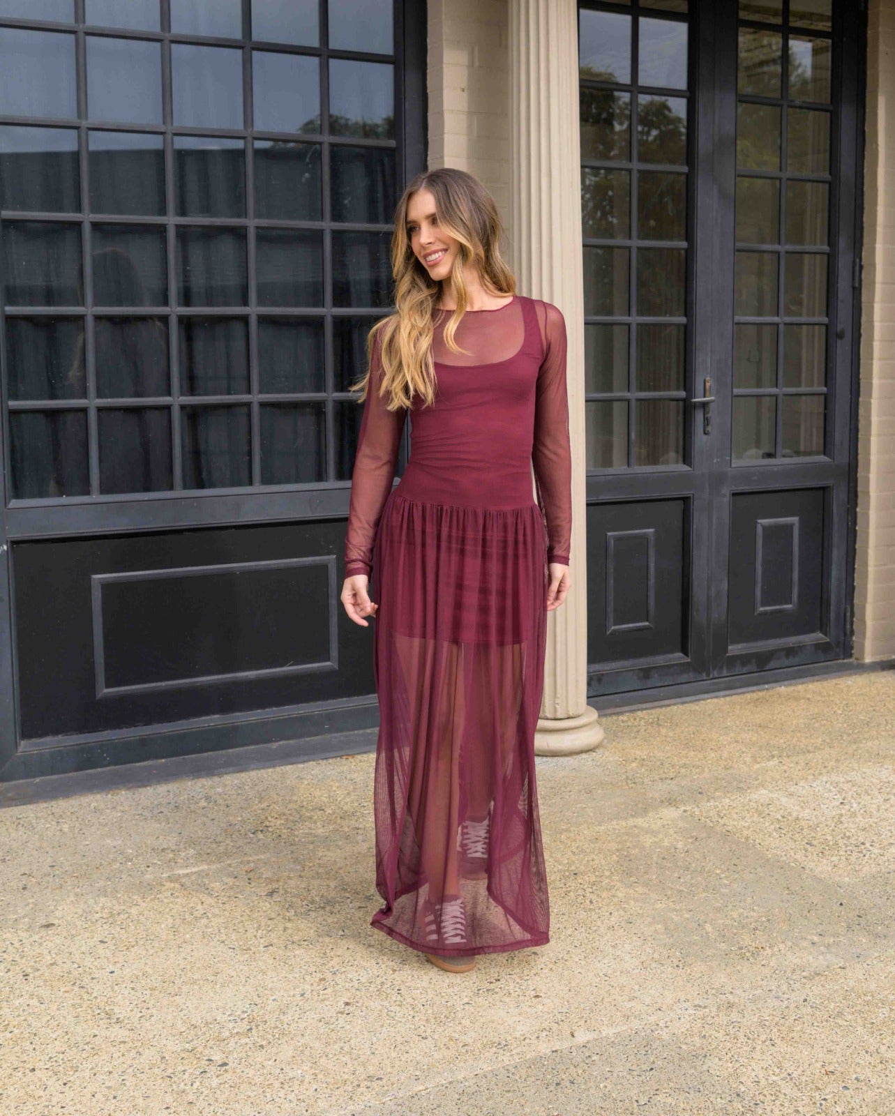 Vestido Iris Plane Vino