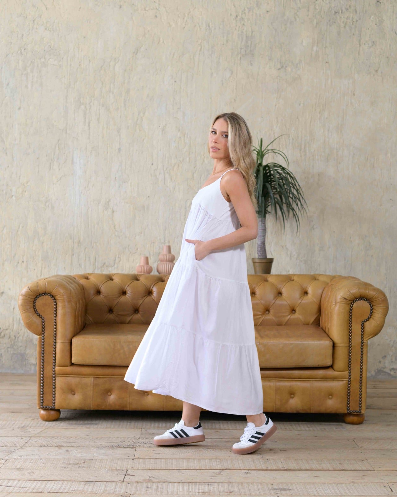 Vestido Cereza blanco