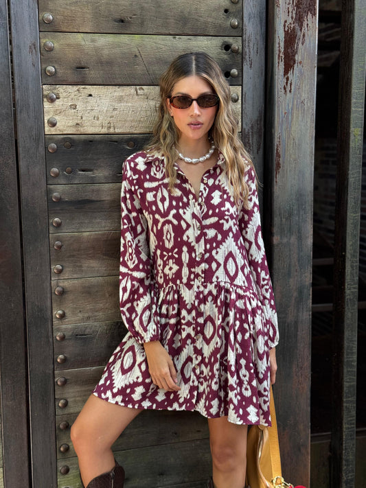 Vestido Andre vinotinto