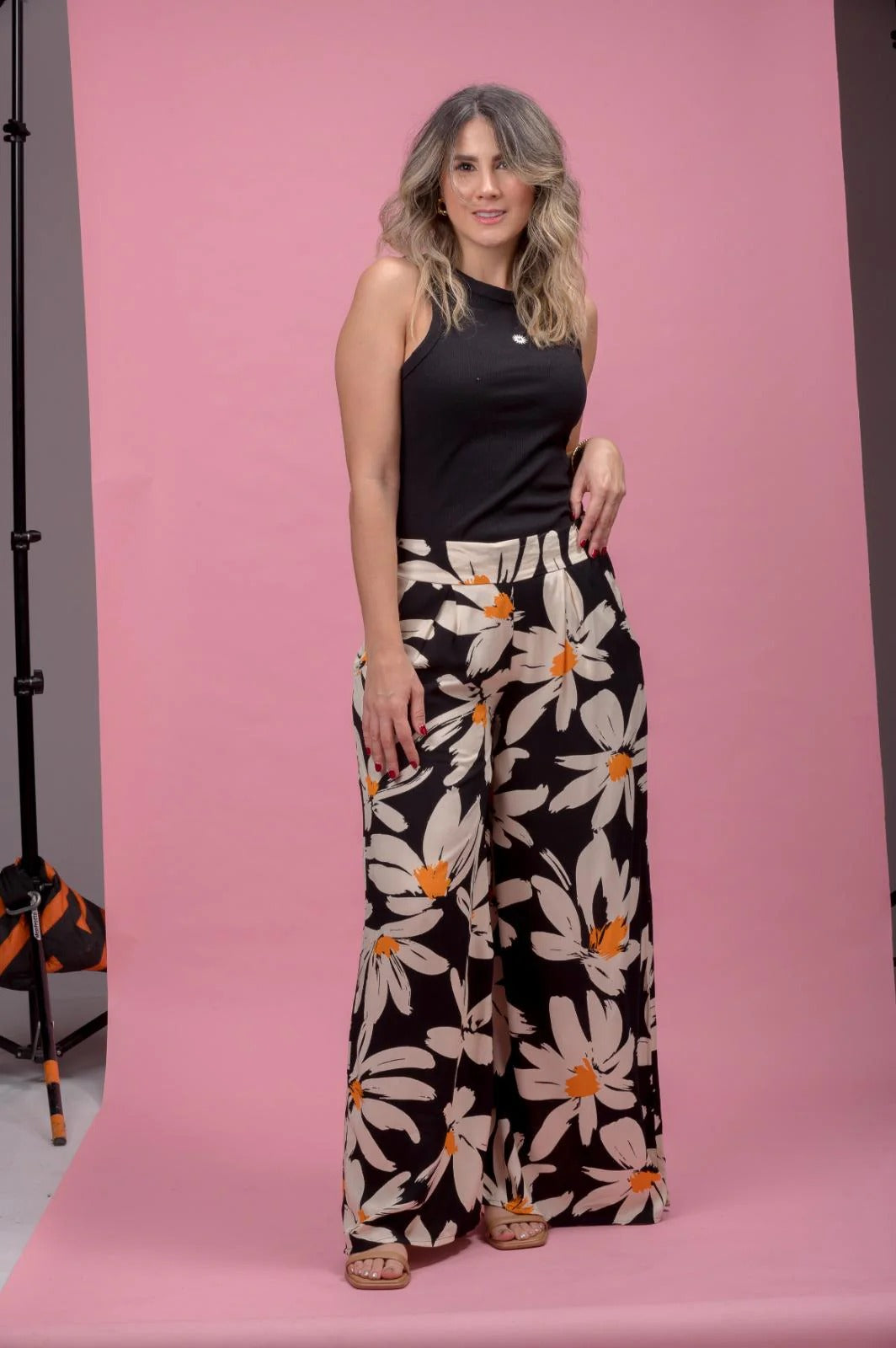 Pantalón Perseo flores amarillas