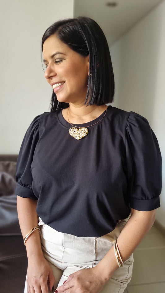 Blusa Pekín negra