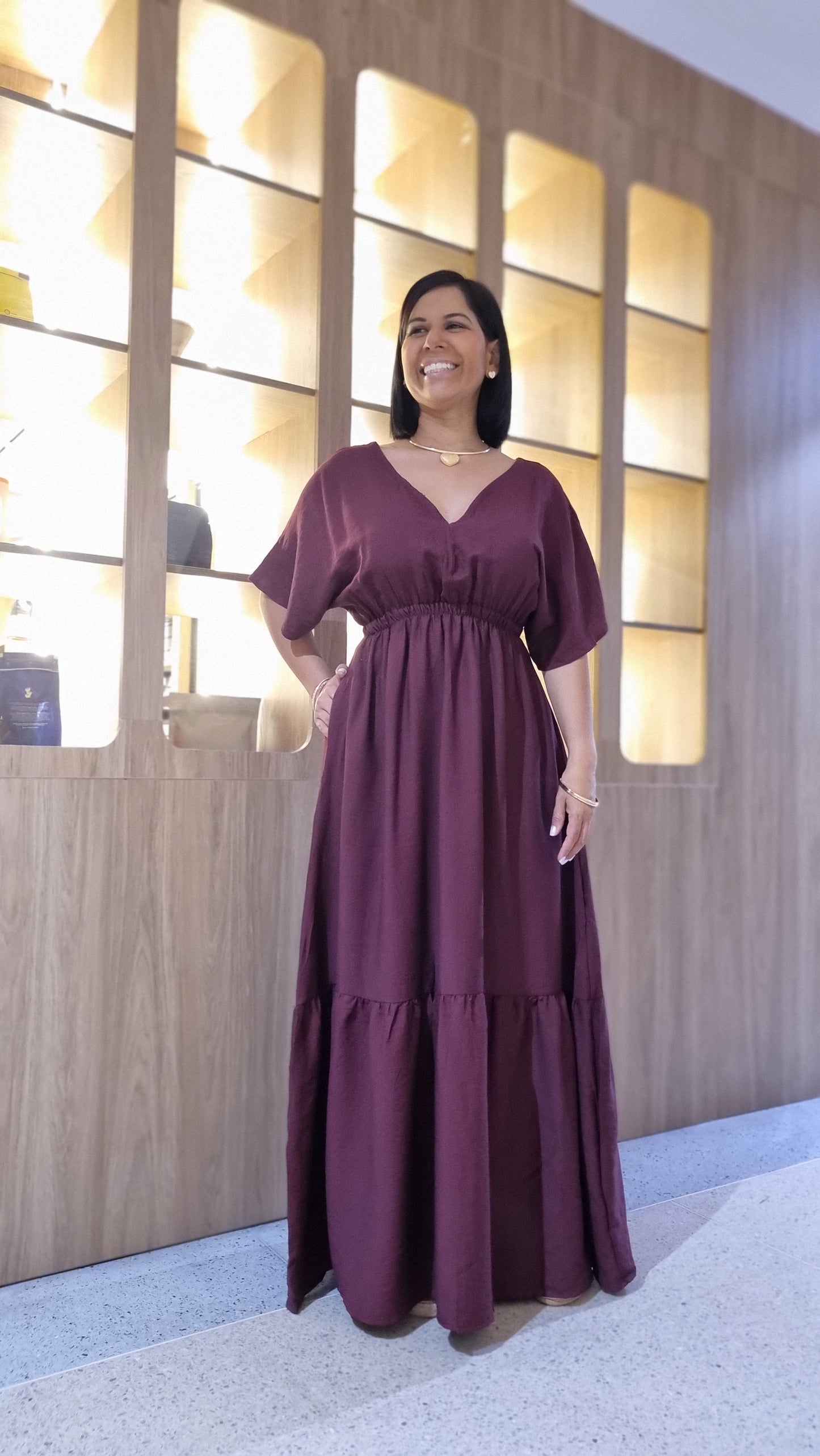 Vestido Elodia Vinotinto