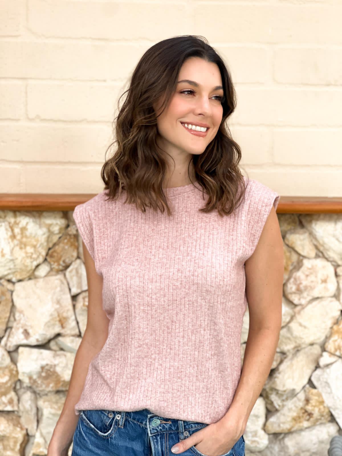 Blusa Lety Shine palo rosa