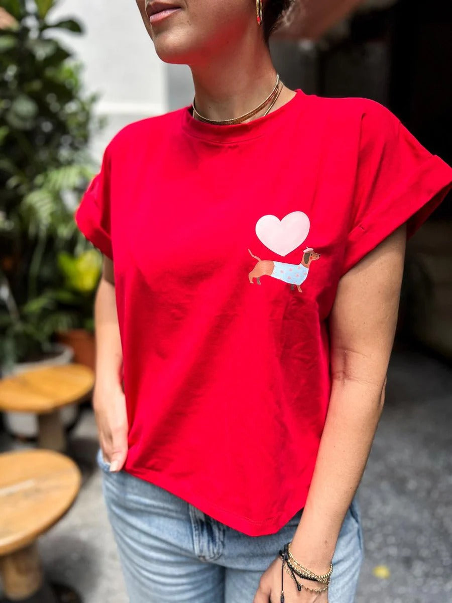 Camiseta Oui roja