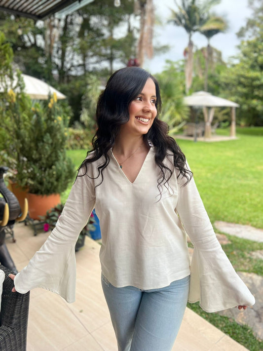 Blusa Valencia Ivory