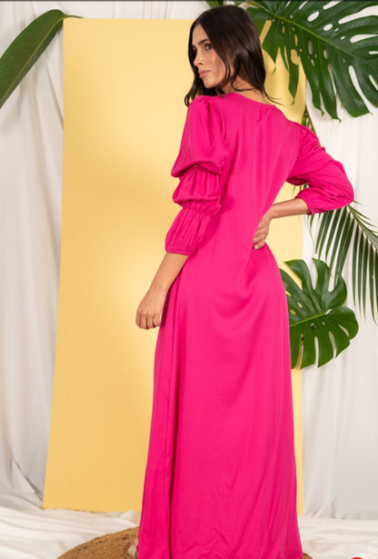 Vestido Dublín fucsia