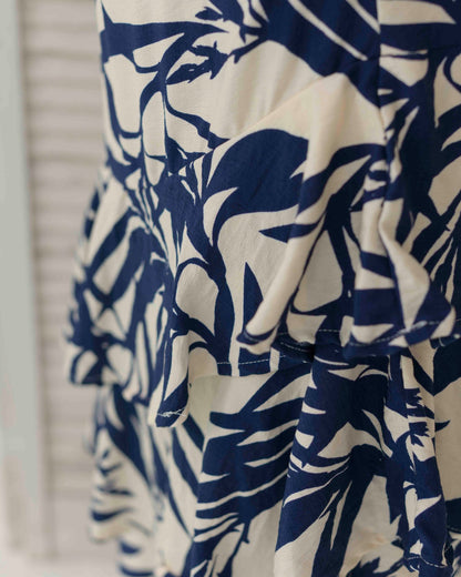 Falda Karen Flores Azul