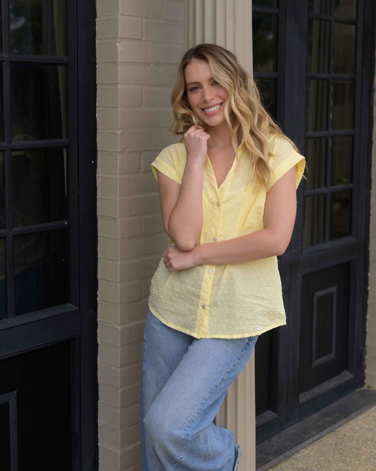 Camisa Blend cotton Amarilla