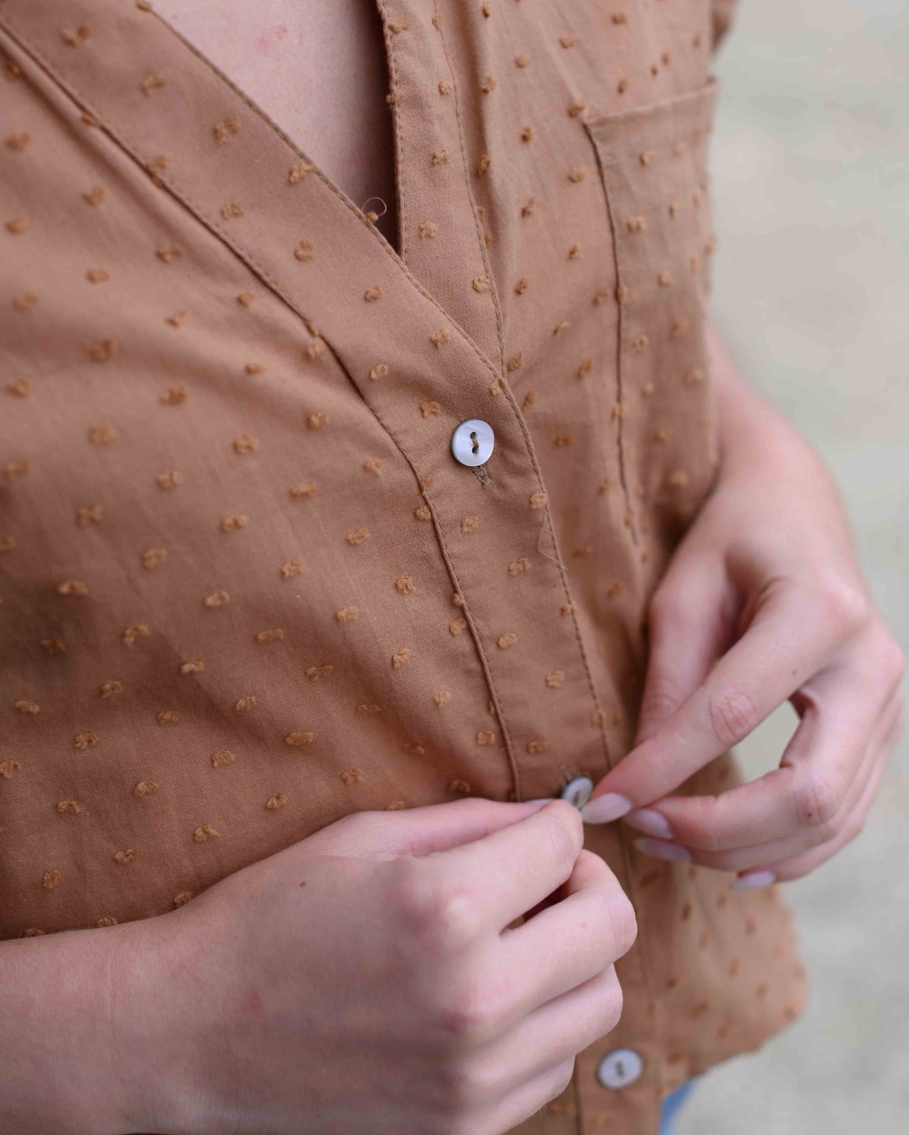 Camisa Blend cotton Brown