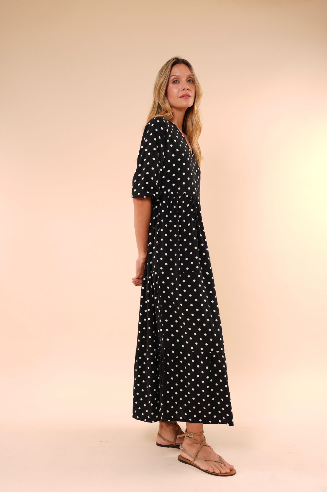 Vestido Violeta Polka Dots