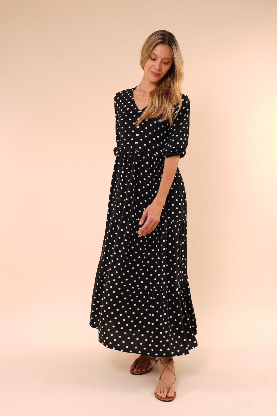 Vestido Violeta Polka Dots