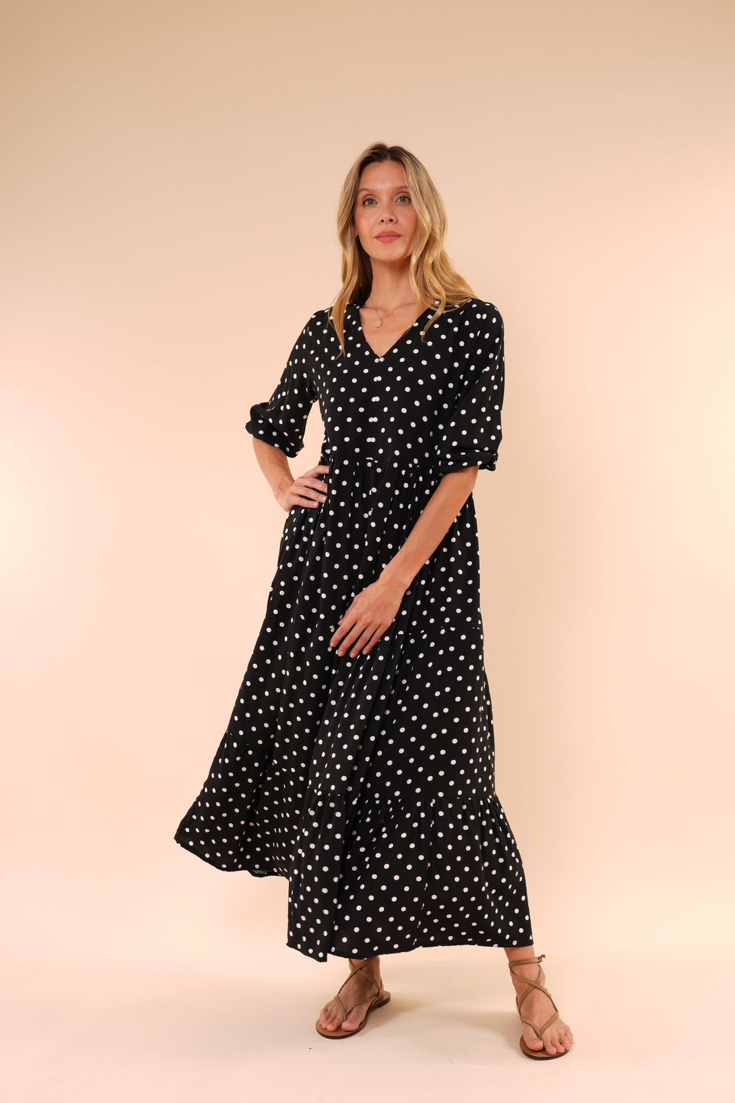 Vestido Violeta Polka Dots