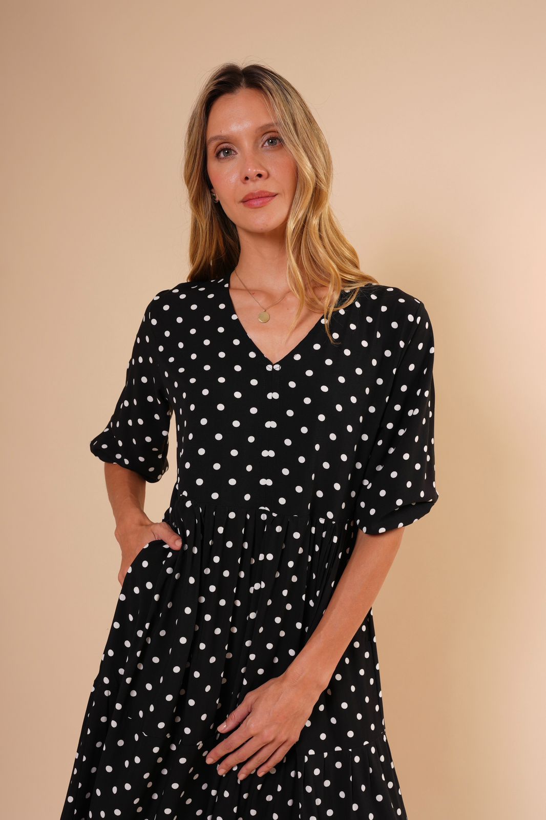 Vestido Violeta Polka Dots
