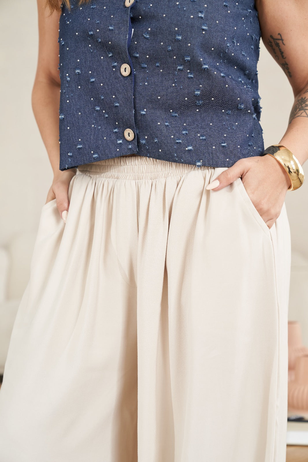 Pantalón Aladino beige