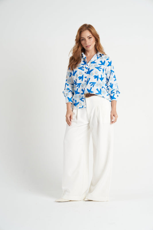 Camisera Flower azul