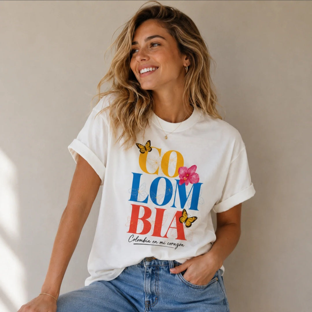 Camiseta Colombia Orquídea