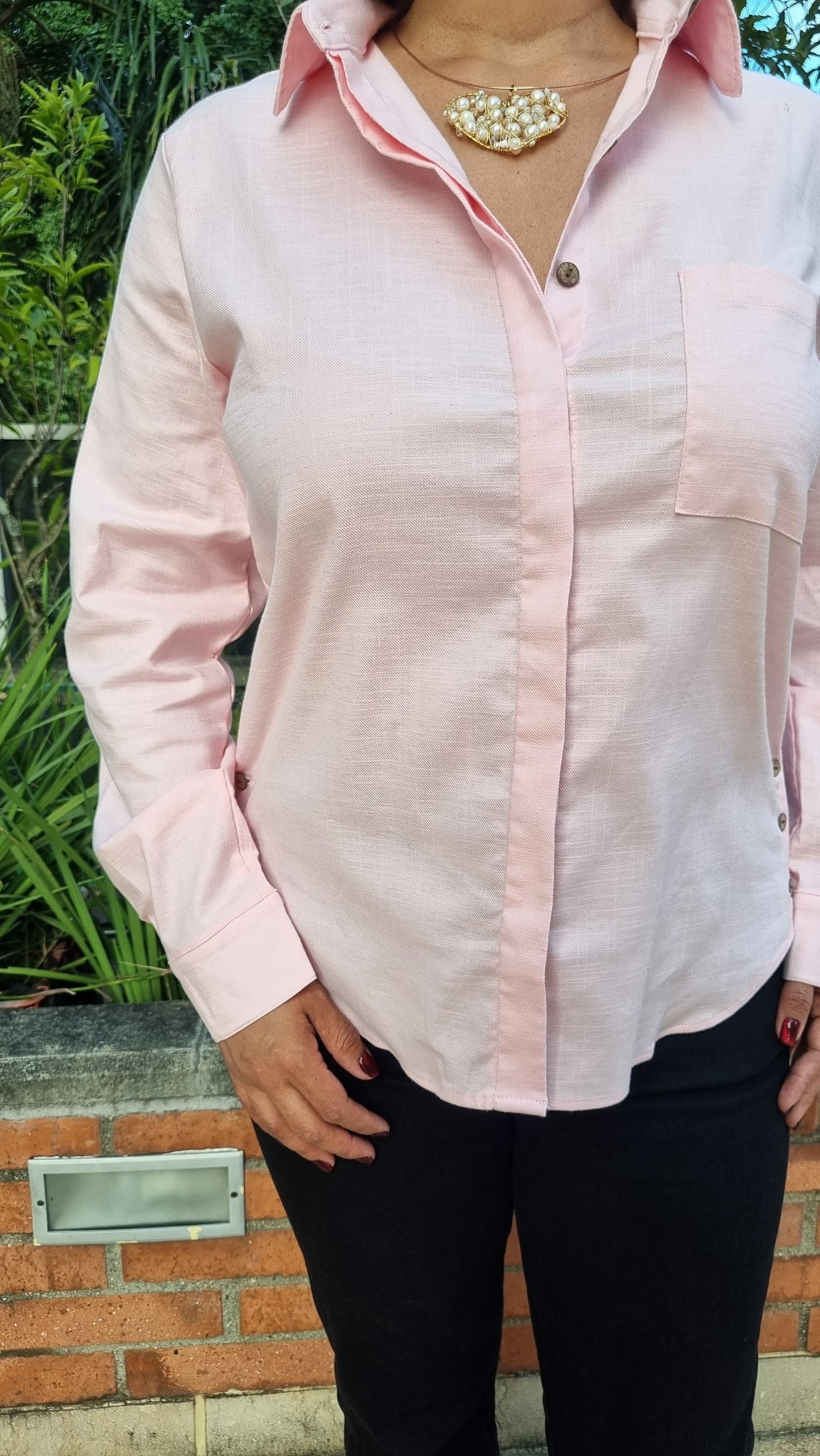 Camisa Boston rosada