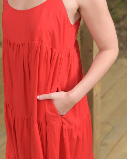 Vestido Cereza Plane red