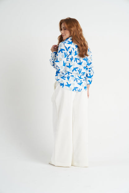 Camisera Flower azul