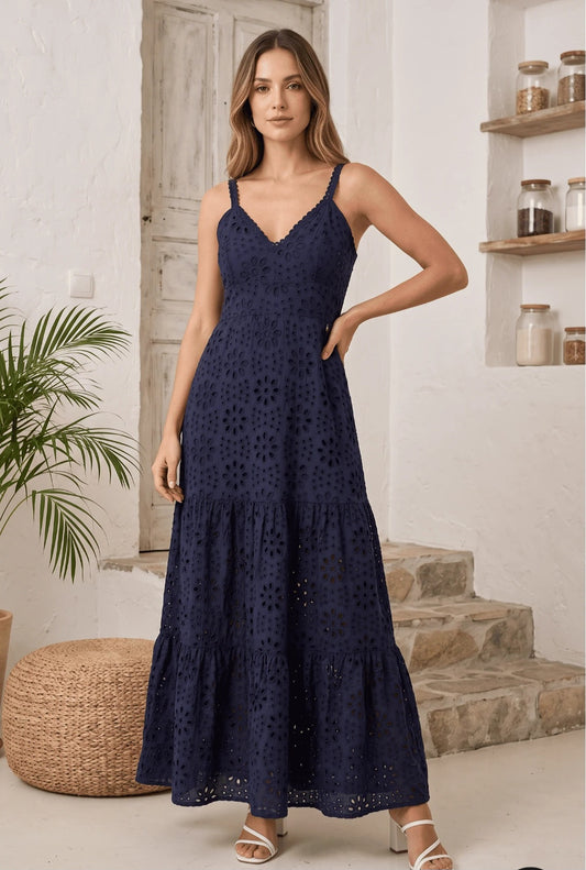 Vestido Largo Oasis Azul