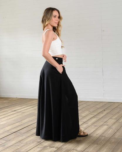 Falda Roxana Plane negra
