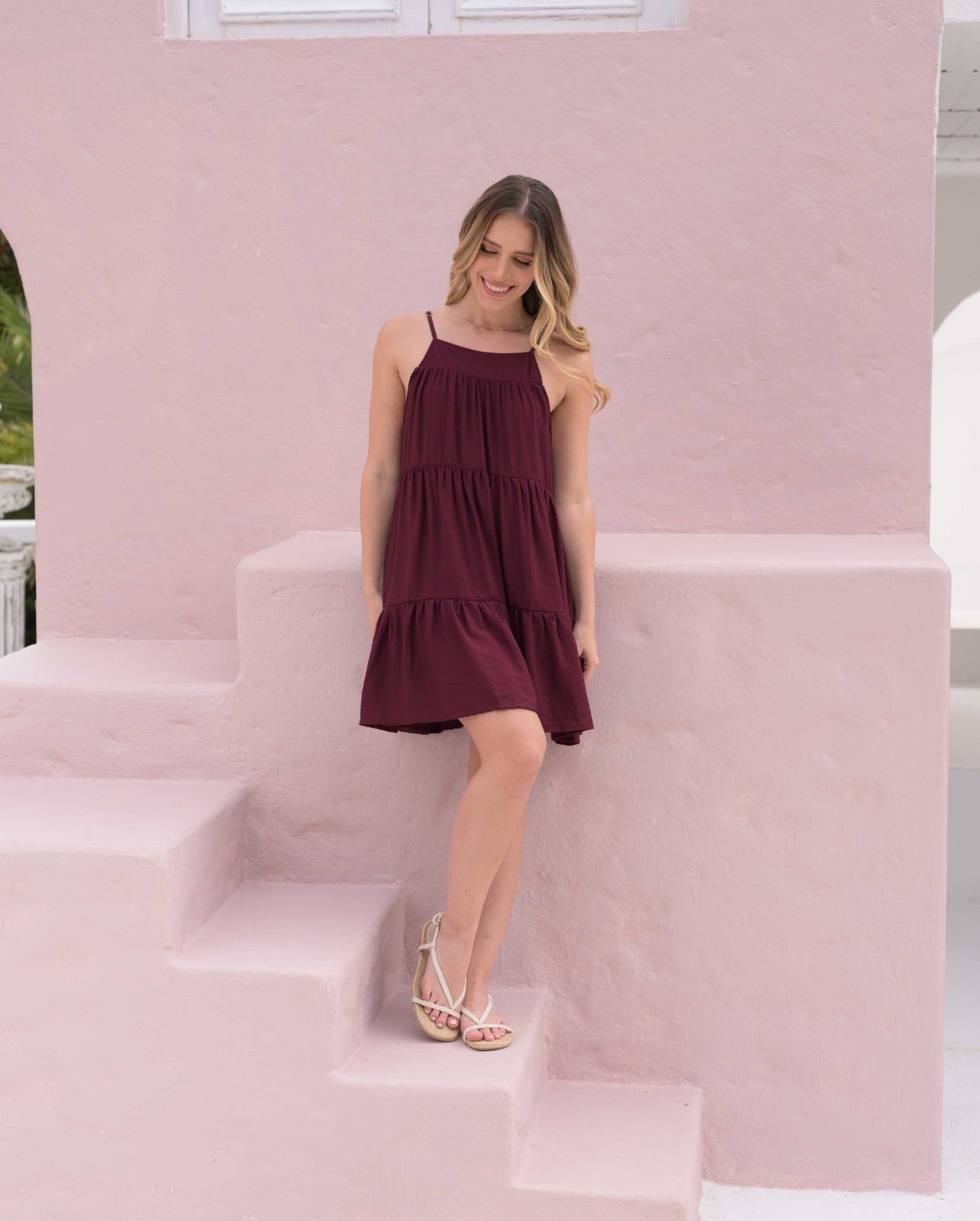Vestido Alexa Plane Uva