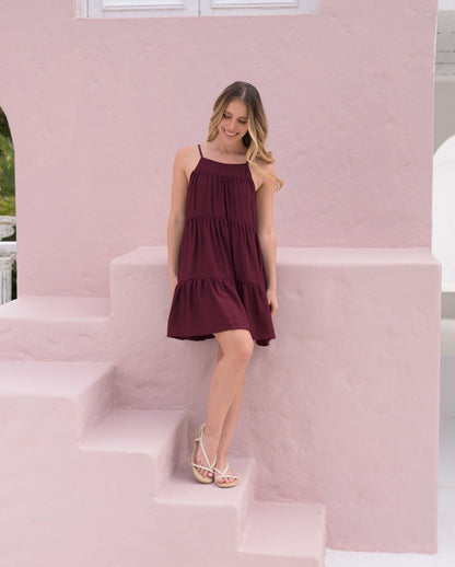 Vestido Alexa Plane Uva