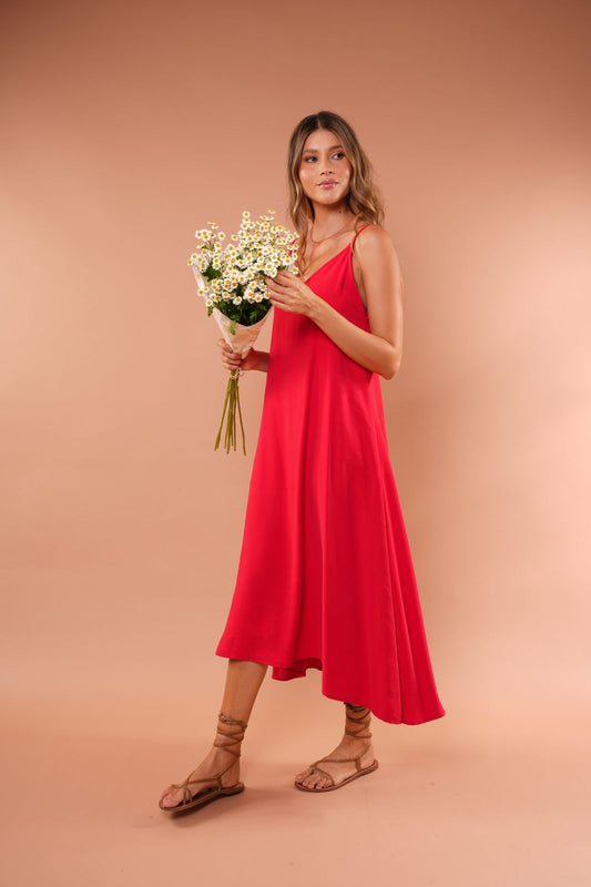 Vestido Olivia Cereza