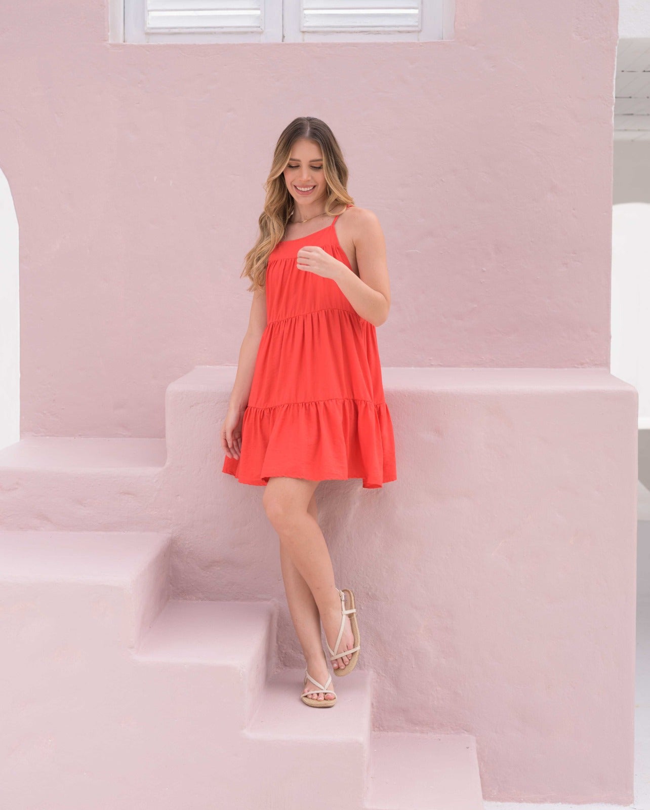 Vestido Alexa Plane red