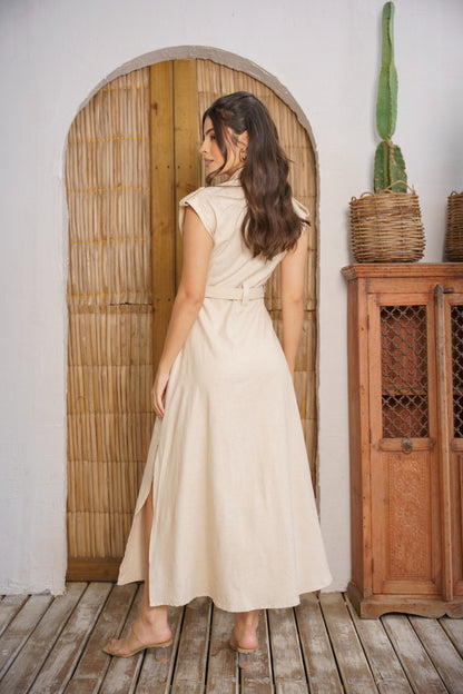 Vestido Sara beige