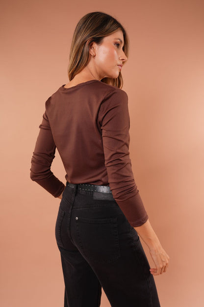 Camiseta Perla café