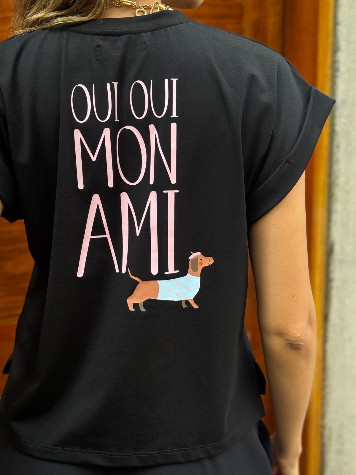 Camiseta Oui oui negro