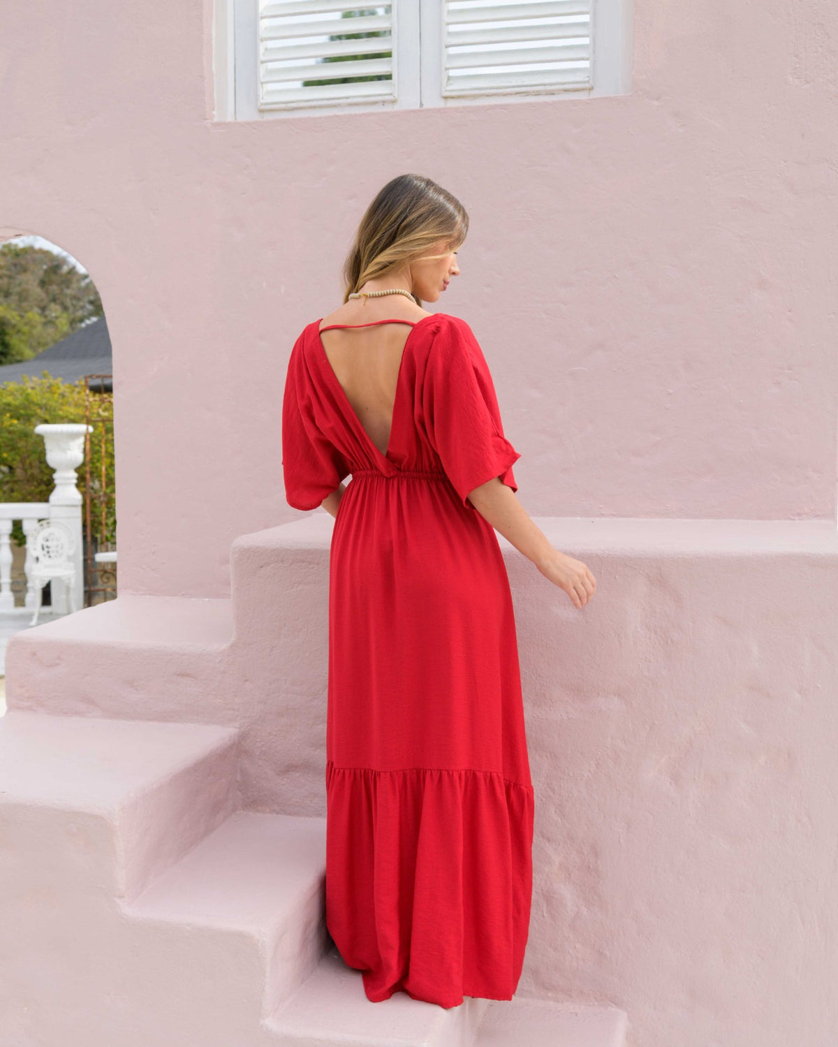 Vestido Elodia Plane red
