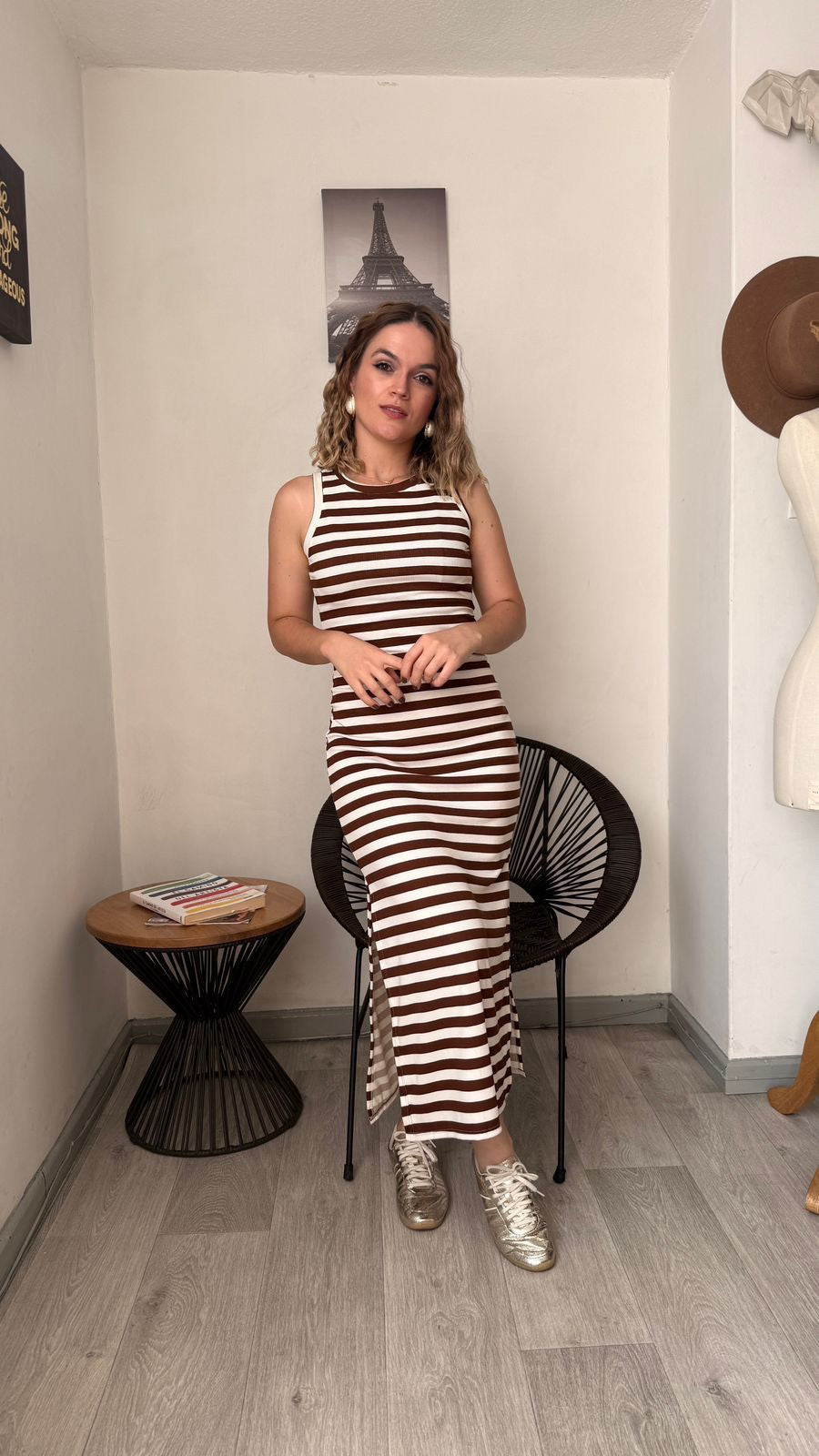 Vestido Isa Rib marrón