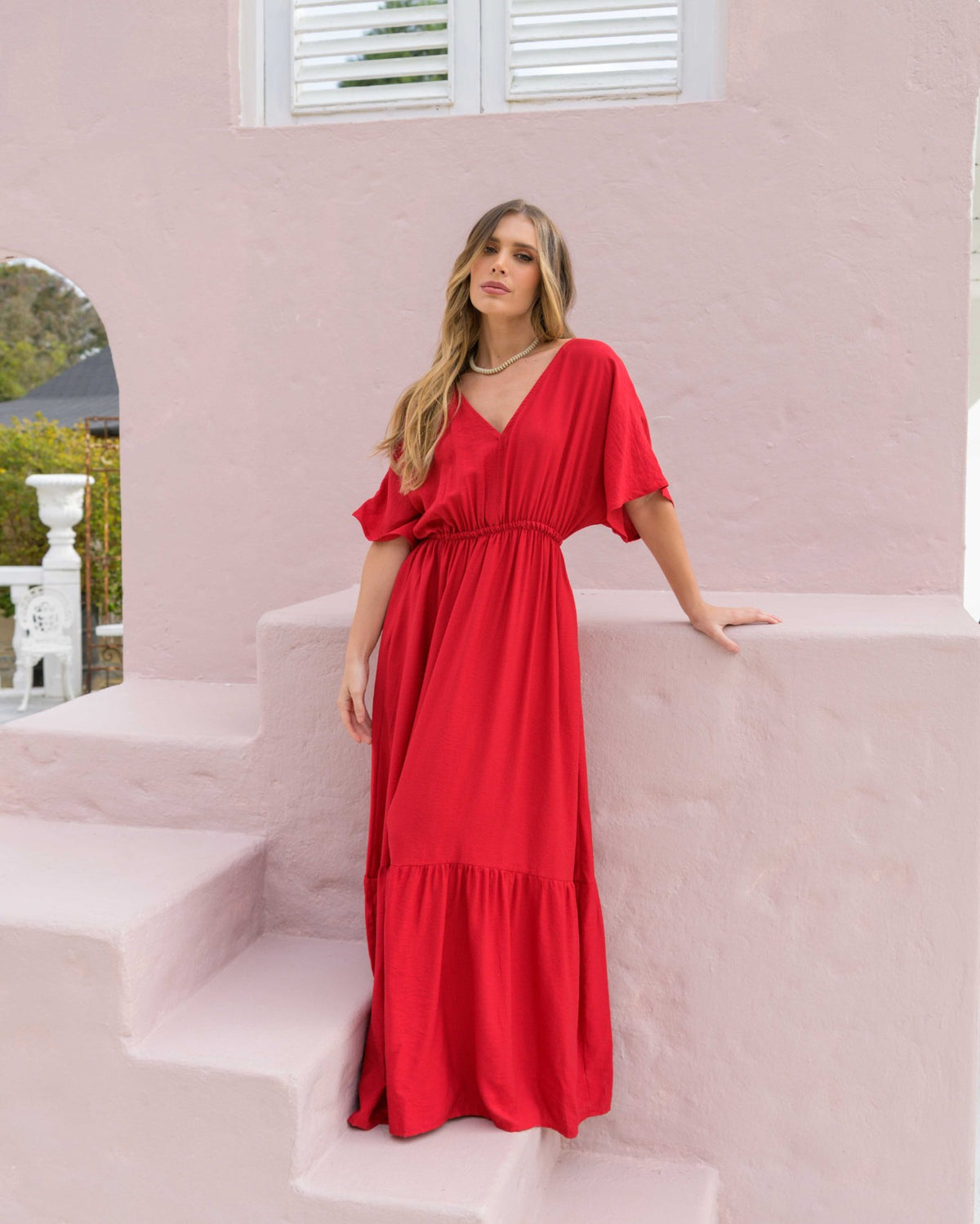 Vestido Elodia Plane red