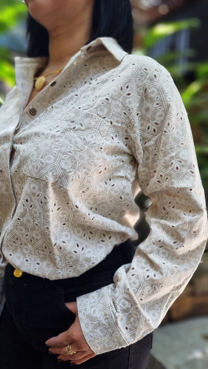 Camisa Boston Ojalillo beige