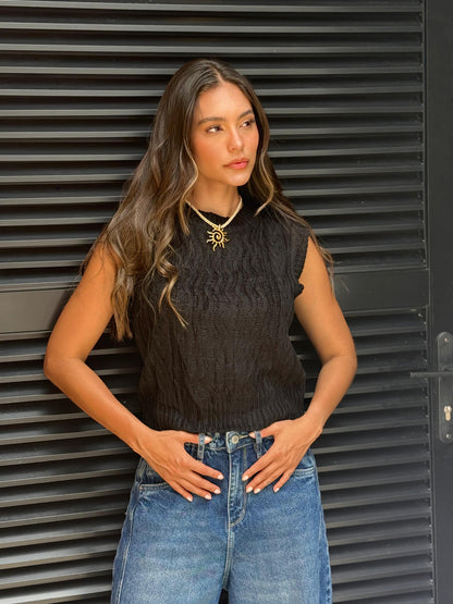 Chaleco Antonia negro