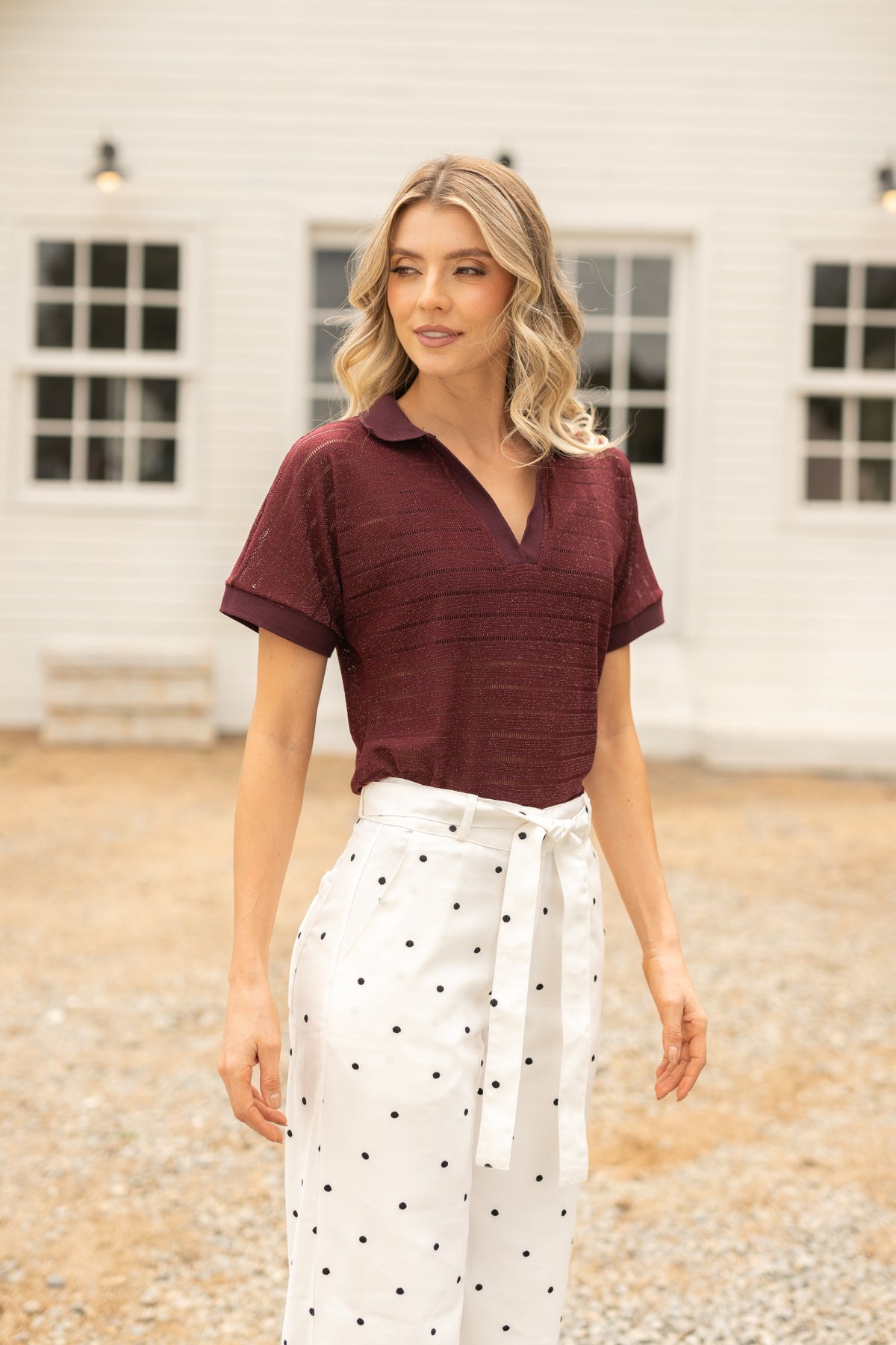 Blusa Ica vinotinto