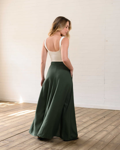 Falda Roxana verde militar