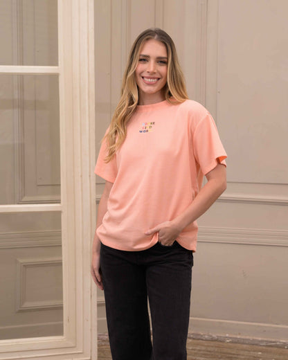 Camiseta Cali Wafer Coral