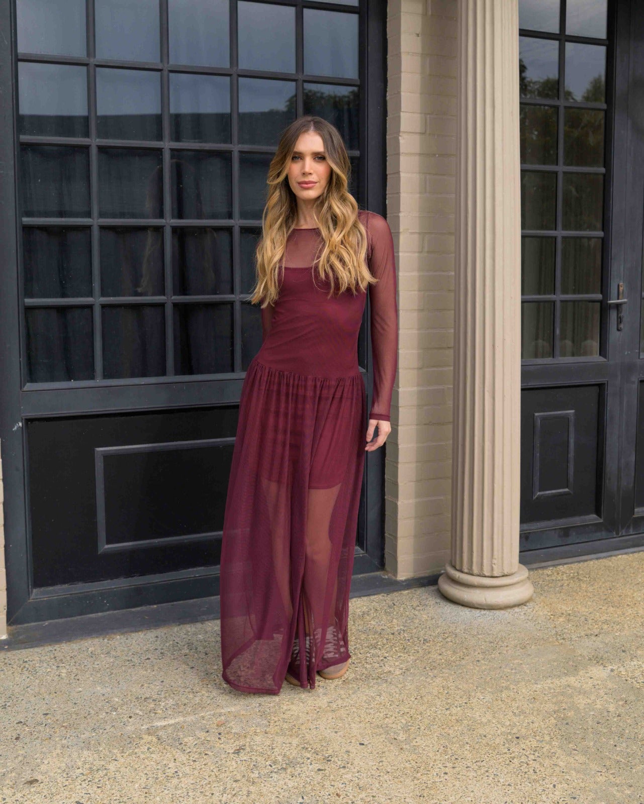 Vestido Iris Plane Vino
