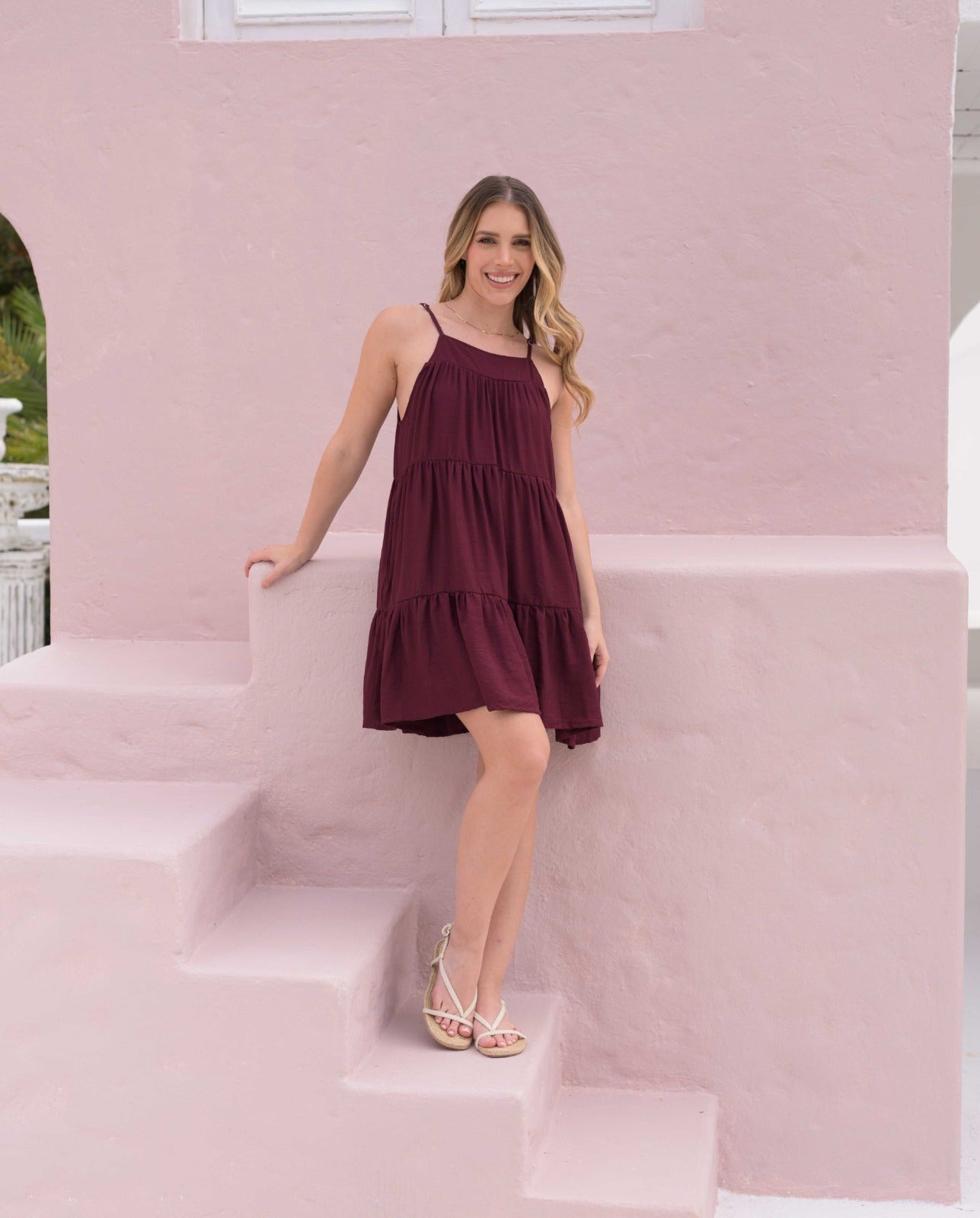 Vestido Alexa Plane Uva