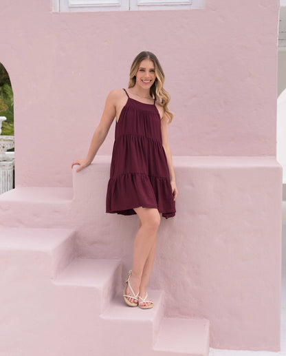 Vestido Alexa Plane Uva