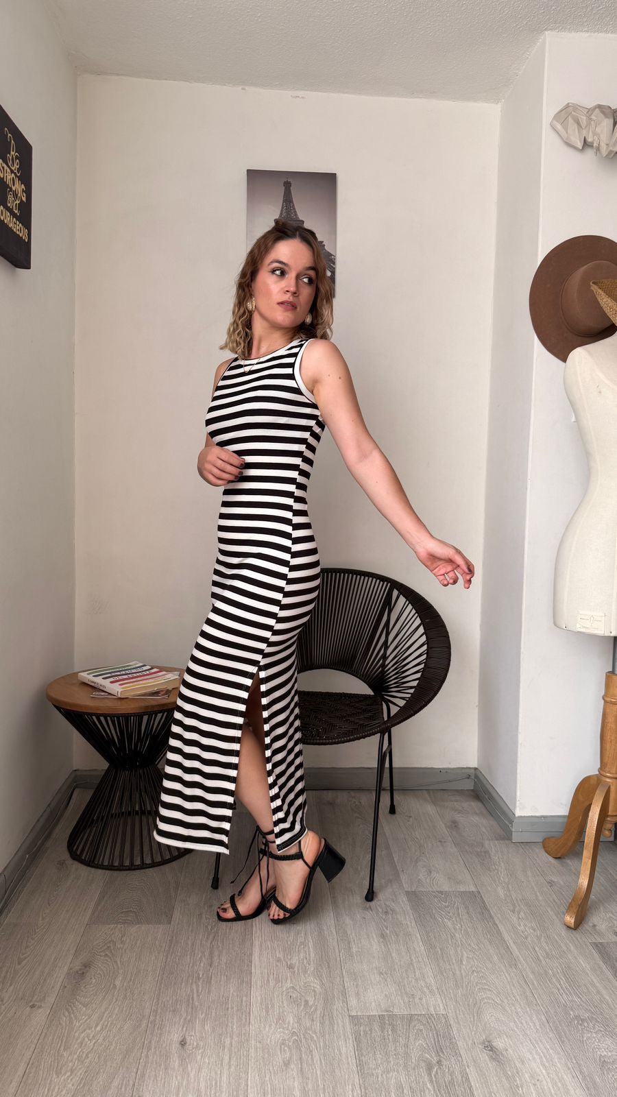 Vestido Isa Rib negro