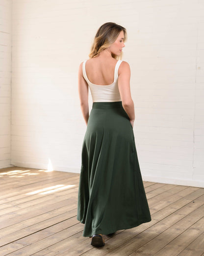 Falda Roxana verde militar