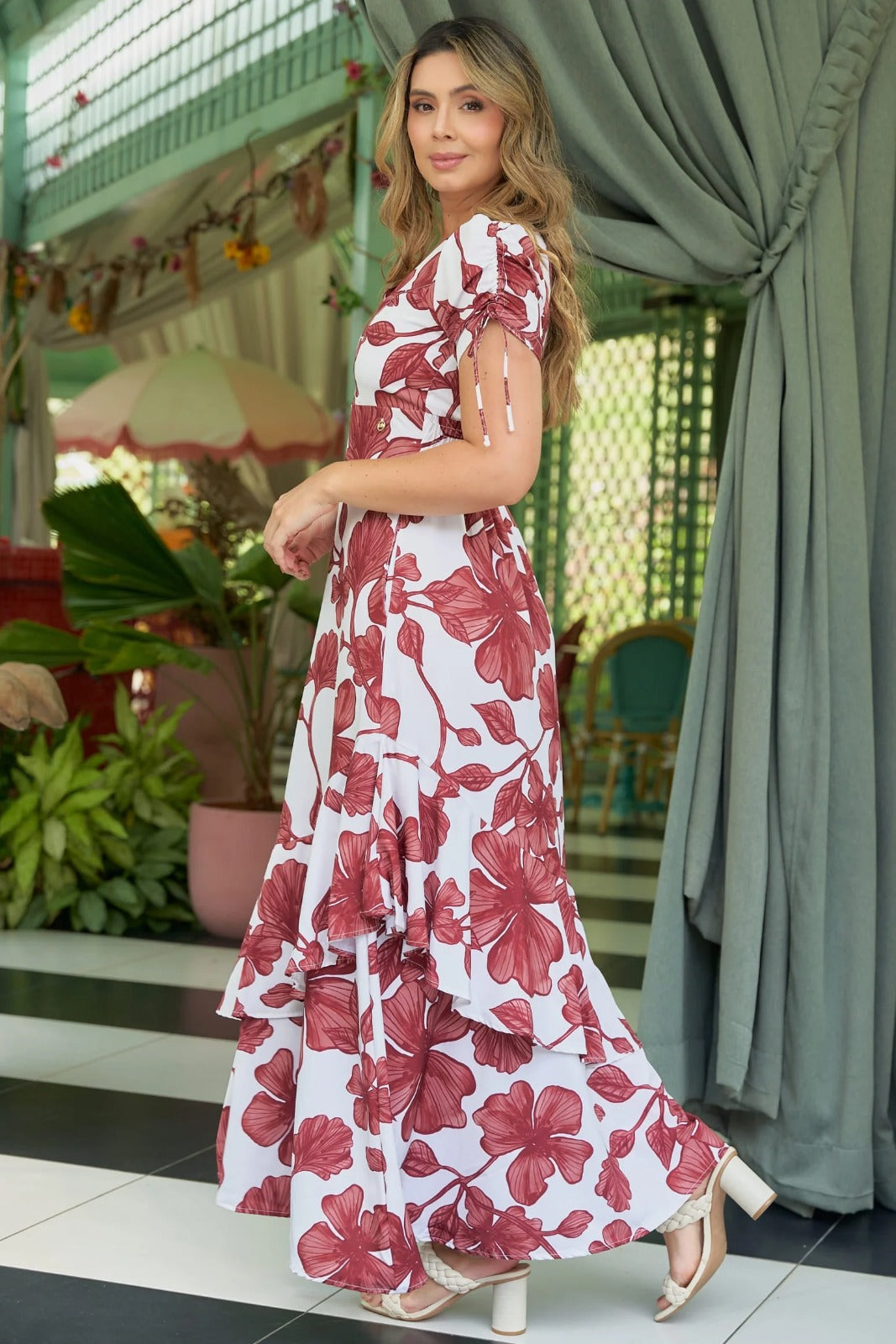 Vestido Miriam coral
