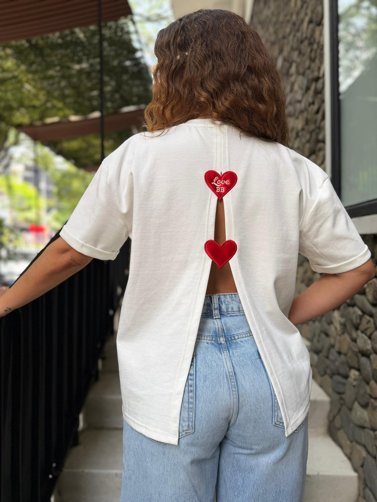 Camiseta Love Back crudo